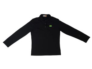 Munsingwear Long Sleeve Women Golf Black Polo Shirt