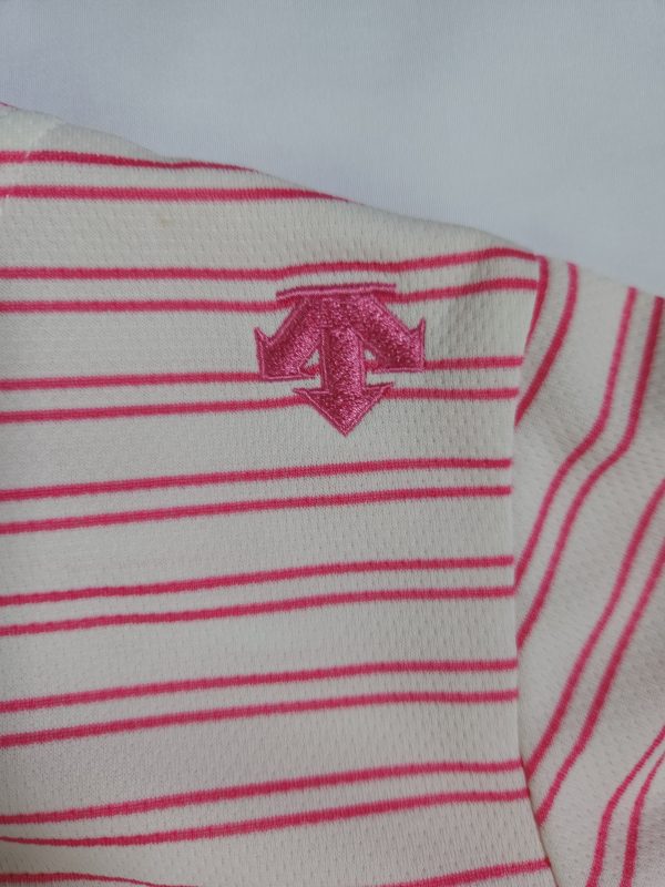 Srixon White Pink Mock Neck Women Top