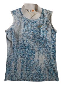 Munsingwear Blue Mozaic Print Women Sleeveless Golf Shirt