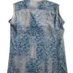 Munsingwear Blue Mozaic Print Women Sleeveless Golf Shirt