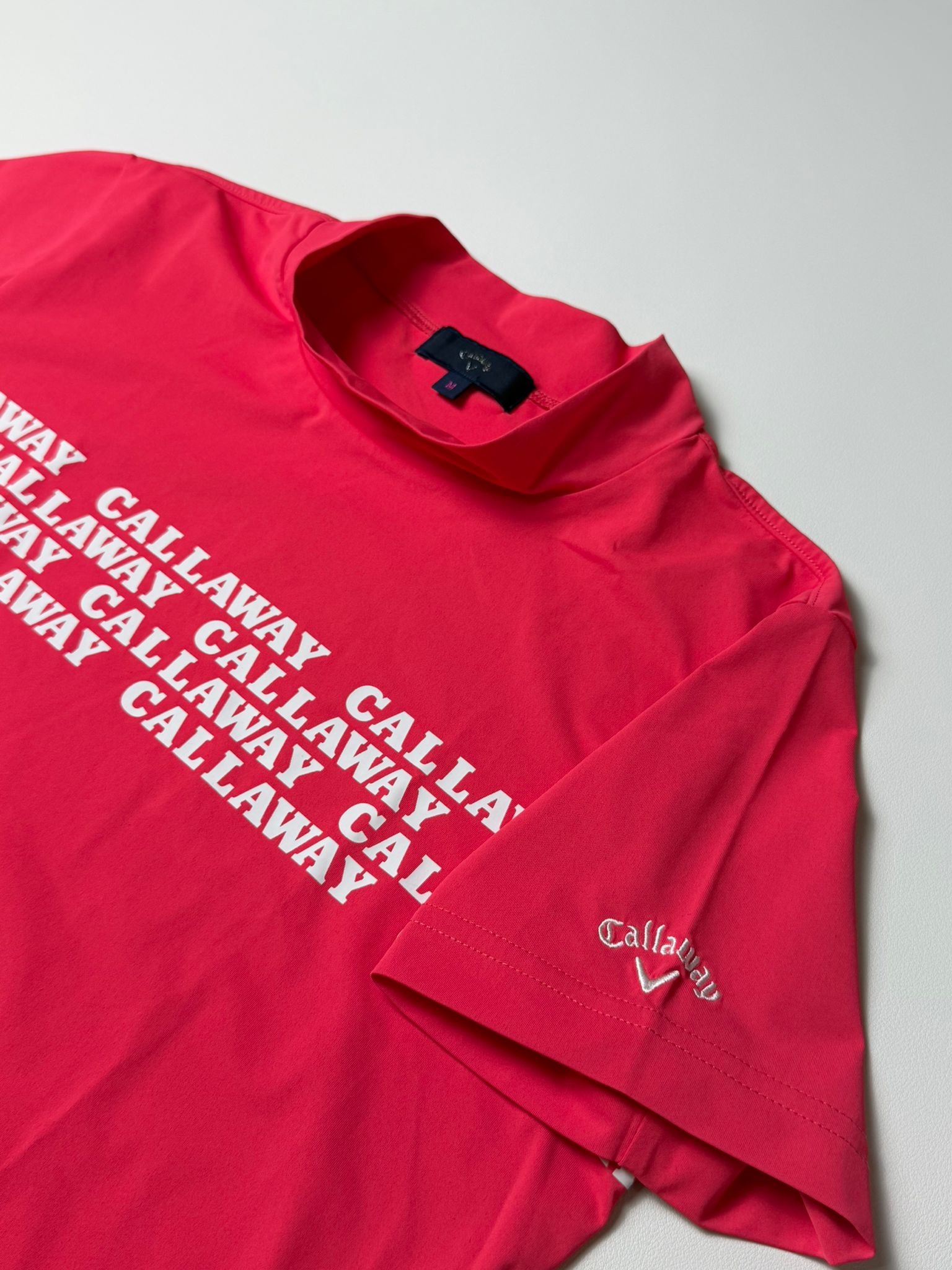Callaway＋CLUBHAUS MockNeck Shirts 2025 Callaway Red Graphic Mock Neck - Golf Fan Fair